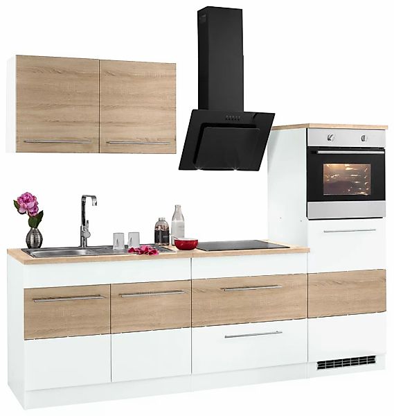 KOCHSTATION Küchenzeile »KS-Trient«, Breite 240 cm, mit E-Geräten, mit Arbe günstig online kaufen