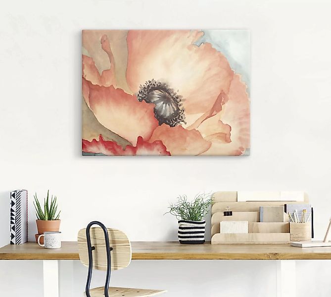 Artland Wandbild "Wasserfarben Mohn II", Blumen, (1 St.) günstig online kaufen