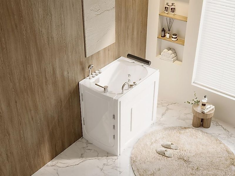 Whirlpool-Badewanne mit Tür - 1 Person - 220 L - 101,5 x 69 x 99 cm - BARUV günstig online kaufen