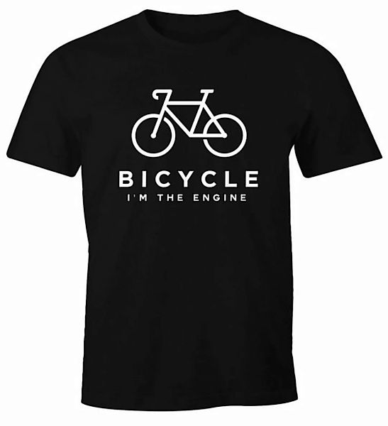 MoonWorks Print-Shirt Herren T-Shirt Fahrrad Sprüche Bicycle I'm the Engine günstig online kaufen