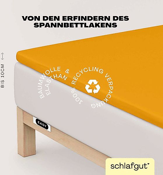 Schlafgut Spannbettlaken "EASY Jersey Elasthan Topper" MADE IN GREEN by OEK günstig online kaufen