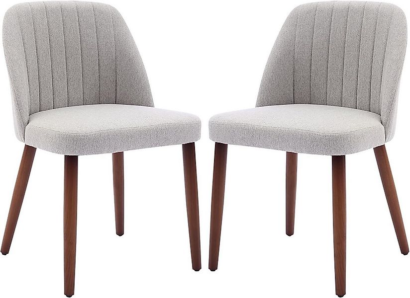 GarveeMore Esszimmerstuhl 2er-Set mit gepolsterter Sitzfläche und Holzbeine günstig online kaufen
