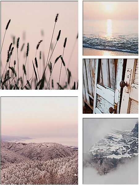 Art for the home Leinwandbild "Soft Temptation Ruhe" Natur  Zen Set, 5 Stk. günstig online kaufen