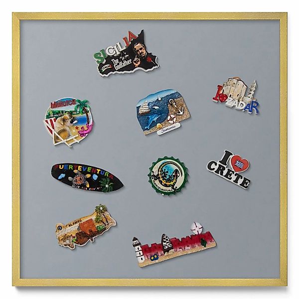 Tulup Magnettafel Magnettafel für Urlaubsmitbringsel Farbe Grau 50x50 cm Me günstig online kaufen