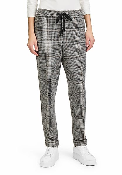 Betty&Co Bundfaltenhose "Damen Karo-Hose mit Bindegürtel" günstig online kaufen