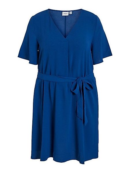 Vila Shirtkleid Kleid Plus Size V-Ausschnitt Gürtel Weite Ärmel kurzes Dres günstig online kaufen