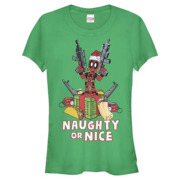 Marvel - Deadpool - Deadpool Naughty or Nice - Weihnachten - Frauen T-Shirt günstig online kaufen