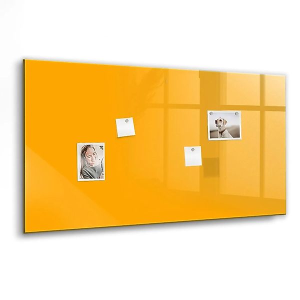 Tulup Schreib Magnettafel Goldgelbe Farbe 120x60 cm Magnettafel Wohnzimmer günstig online kaufen