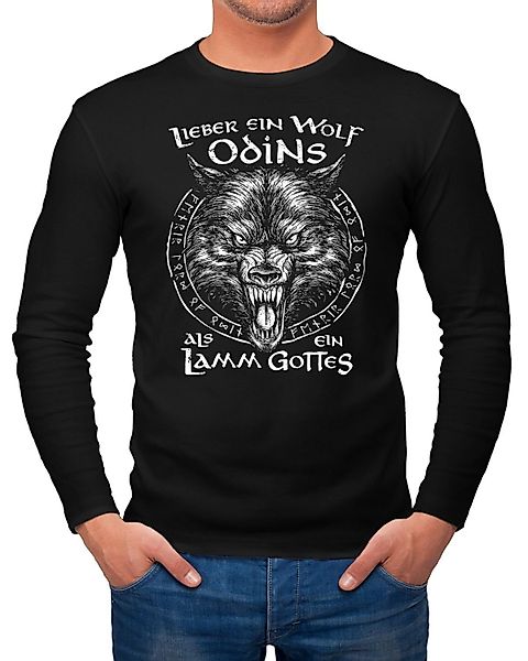 Neverless Longsleeve Herren Longsleeve Spruch Lieber günstig online kaufen