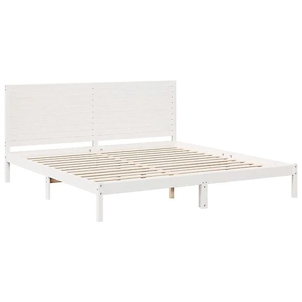 vidaXL Massivholzbett Extra Lang ohne Matratze Weiß 200x220 cm 3309320 günstig online kaufen