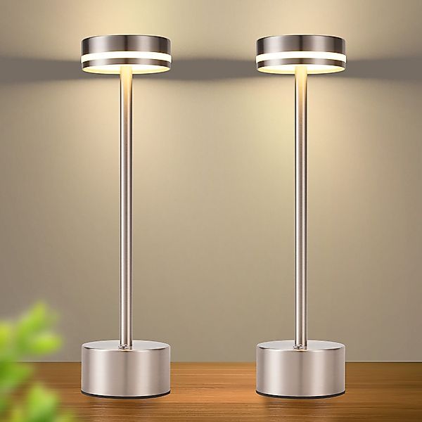 Nettlife LED Tischleuchte Gold Kabellos Nachttischlampe günstig online kaufen