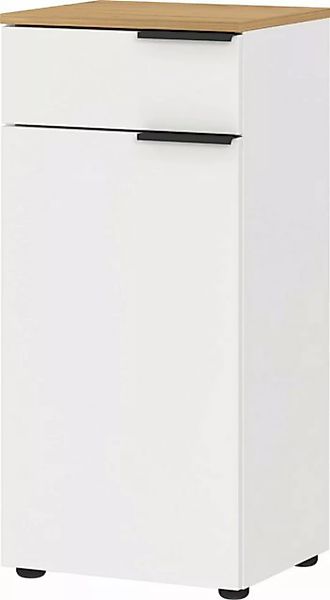 KADIMA DESIGN Hochschrank Badezimmer-Schrank mit Dämpfungsfunktion in Weiß- günstig online kaufen