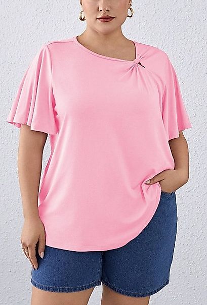 SEGUEN T-Shirt Einfaches T-Shirt mit Rundhalsausschnitt in großer Größe (Lo günstig online kaufen