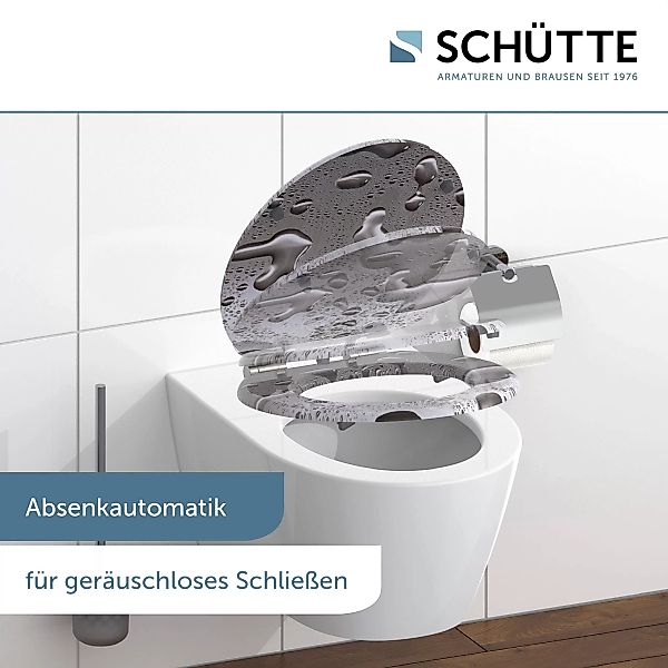 Schütte WC-Sitz "Grey Steel", mit Absenkautomatik und Holzkern, MDF günstig online kaufen