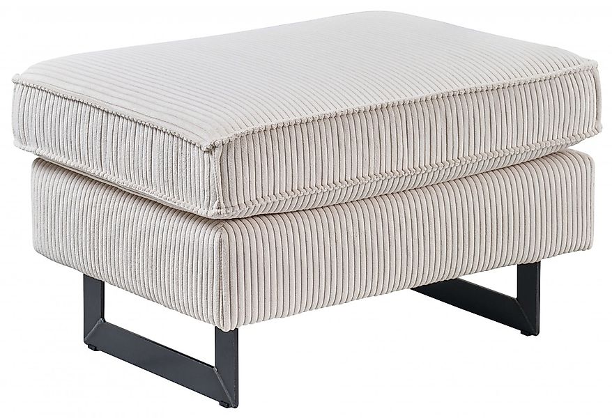 Home affaire Polsterhocker "Pinto" mit Keder, Metallfüßen und auch in Cord günstig online kaufen