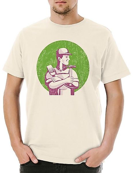 Urban Backwoods Print-Shirt Urban Backwoods Handyman IV Herren T-Shirt Beig günstig online kaufen