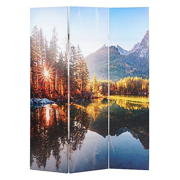 MCW Foto-Paravent mit Schallschutz L55 180x122cm Waldsee günstig online kaufen
