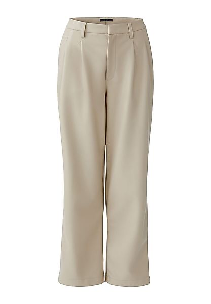 Oui Stoffhose Bundfaltenhose in Lederoptik günstig online kaufen