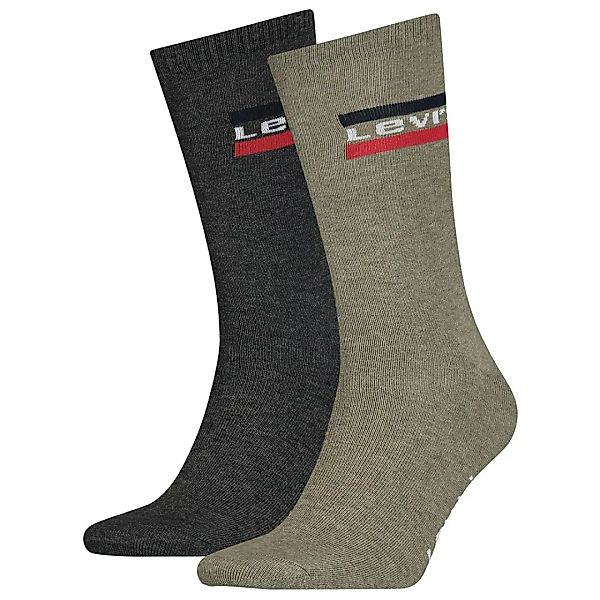 Levi´s ® Regular Cut Sprtwr Logo Socken 2 Paare EU 43-46 Dark Green Combo günstig online kaufen