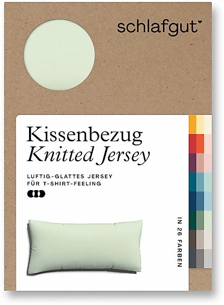 Schlafgut Kissenbezug »Knitted Jersey aus Bio-Baumwolle mit Elasthan, bügel günstig online kaufen