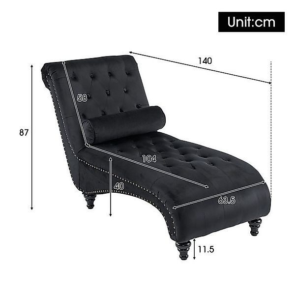 Ulife Chaiselongue Loungesessel Oberfläche mit Zugpunkten und Seiten mit Ku günstig online kaufen