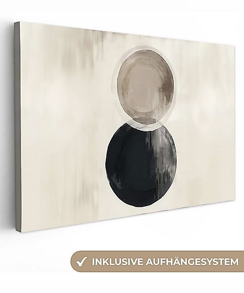 OneMillionCanvasses® Leinwandbild Kreise - Form - Beige - Abstrakt, Fotodru günstig online kaufen