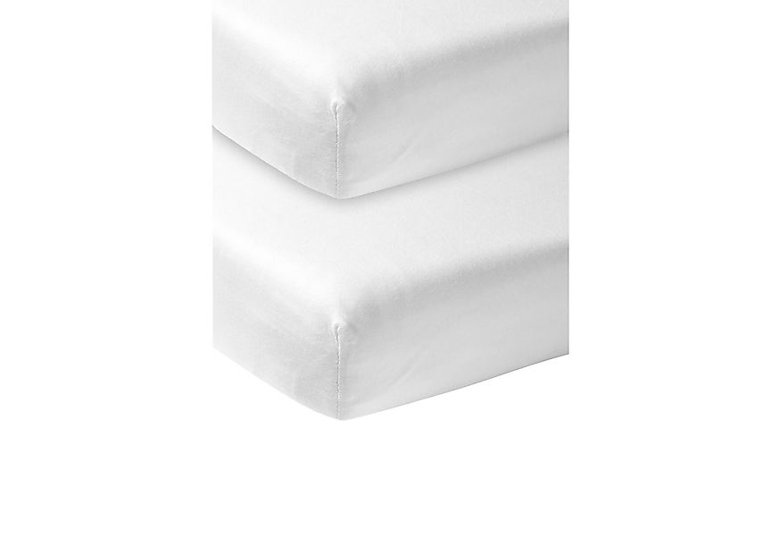 Meyco Baby Spannbettlaken White, Jersey, Gummizug: Rundum, (2 Stück), 50x90 günstig online kaufen