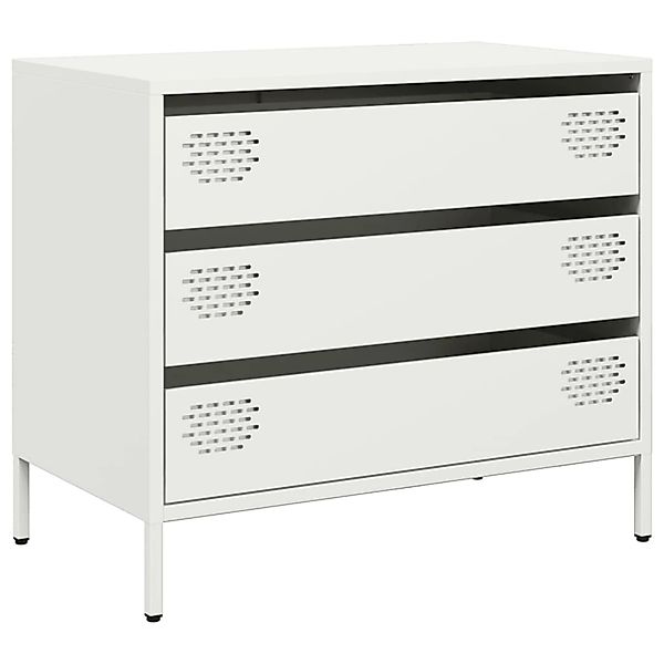 vidaXL Sideboard Weiß 68x39x58,5 cm Kaltgewalzter Stahl 851297 günstig online kaufen