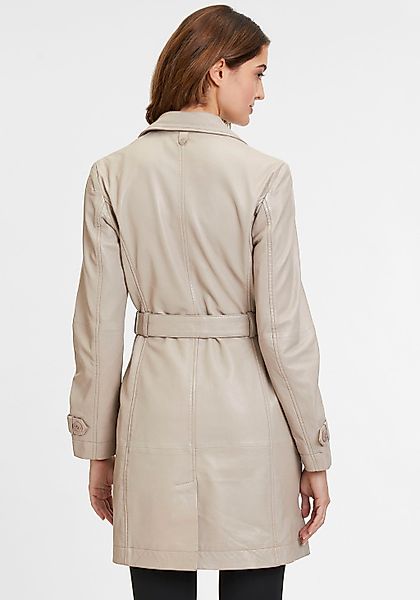 Mauritius Ledermantel GWLeur mit Gürtel, doppelreihig, günstig online kaufen