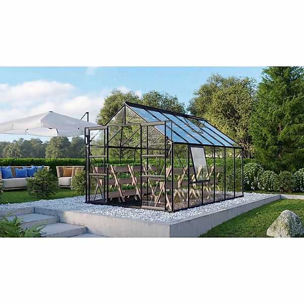 Vitavia Gewächshaus Meridian 2 9900 ESG 3mm Schwarz günstig online kaufen