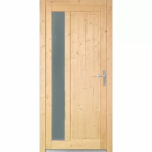 Panto Holz-Nebeneingangstür NET 510 Fichte Natur 88 cm x 200 cm Anschlag Re günstig online kaufen