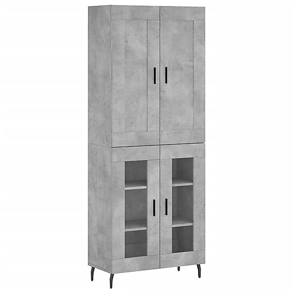 vidaXL Highboard Betongrau 69,5x34x180 cm Holzwerkstoff 3199637 günstig online kaufen