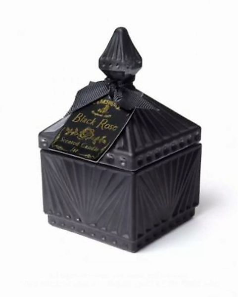 Schwarze Rose Parfümierte Gothic Duftkerze im Antik Glas Small Dekofiguren günstig online kaufen