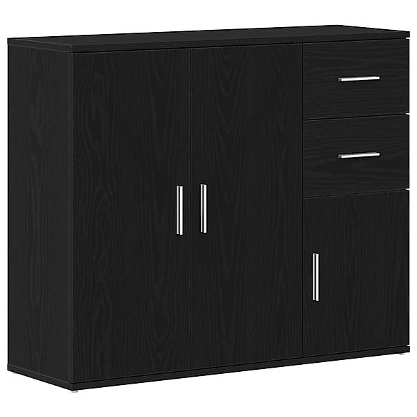 vidaXL Sideboard Schwarze Eiche 91 x 29,5 x 75 cm Holzwerkstoff 862003 günstig online kaufen