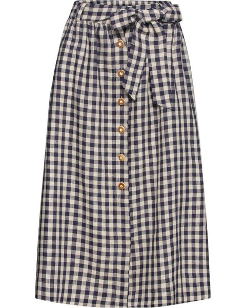 Luis Steindl Trachtenrock Leinenrock mit Vichykaro günstig online kaufen