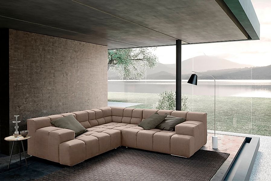 designwerk Ecksofa "Temple L-Form, tolles Designsofa" mit Sitztiefenverstel günstig online kaufen