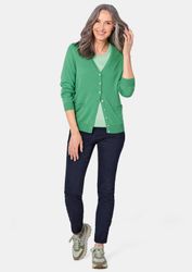 GOLDNER Strickjacke Uni Merino-Cardigan Langarm günstig online kaufen