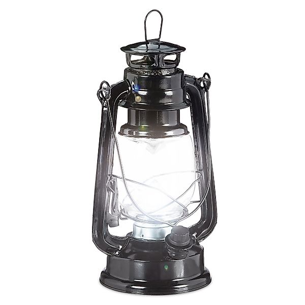 relaxdays LED Laterne Sturmlaterne LED, Schwarz günstig online kaufen
