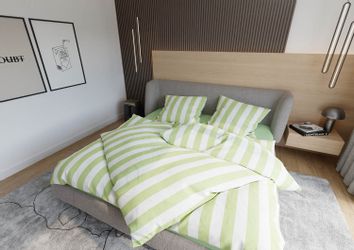 BETTWAESCHE-MIT-STIL Bettwäsche Mako Satin Bettwäsche Blockstreifen, günstig online kaufen