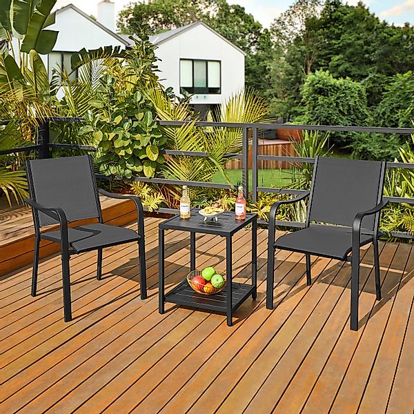 Yaheetech Gartenstuhl Balkonstuhl (4 St), Esszimmerstuhl günstig online kaufen