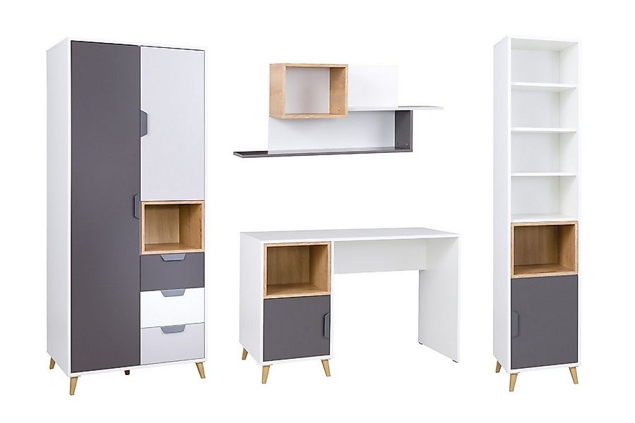 Deine Möbel 24 Jugendzimmer-Set JUSTIN 4 Jugendzimmer Jugendmöbel Kinderzim günstig online kaufen