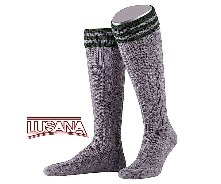 Lusana Trachten Kniestrümpfe Farbe grau Größe: 46-47 günstig online kaufen
