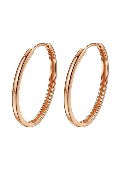 Hey Happiness Paar Creolen Silber 925 18K Roségold vergoldet, Basic Ohrring günstig online kaufen