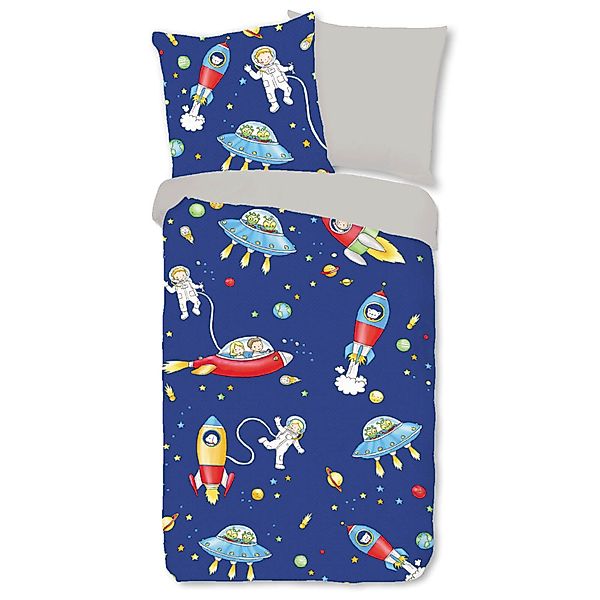 ESPiCO Kinderbettwäsche Weltraumfreunde, Renforcé, 2 teilig, günstig online kaufen