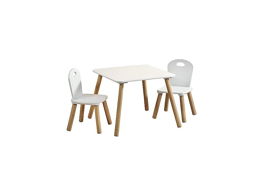 Kesper Kindertisch Kinderzimmer Set, inkl. 2 Stühle, Weiß, perfekt auch für günstig online kaufen