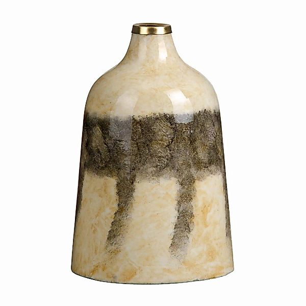 Vase Kristall Grau Creme 17 X 17 X 25 Cm günstig online kaufen