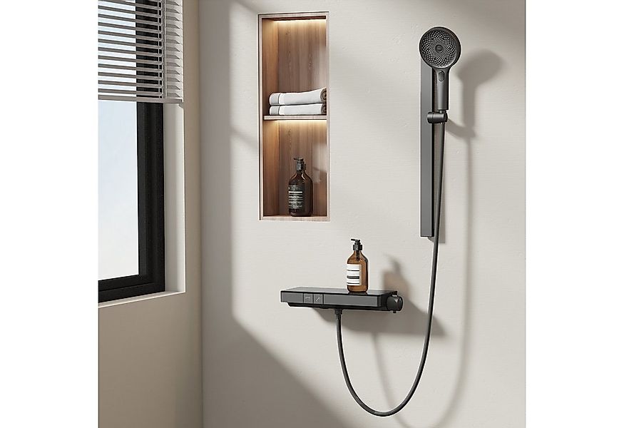 EMKE Duschsystem mit separatem 38° Thermostat Duschkopf Bad Duscharmatur se günstig online kaufen
