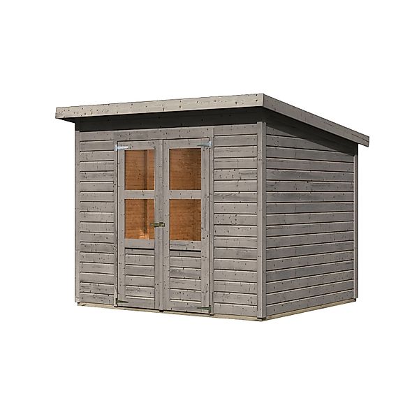 Karibu Gartenhaus Vellinge 5 Vorvergraut 219 x 238 x 210 cm günstig online kaufen