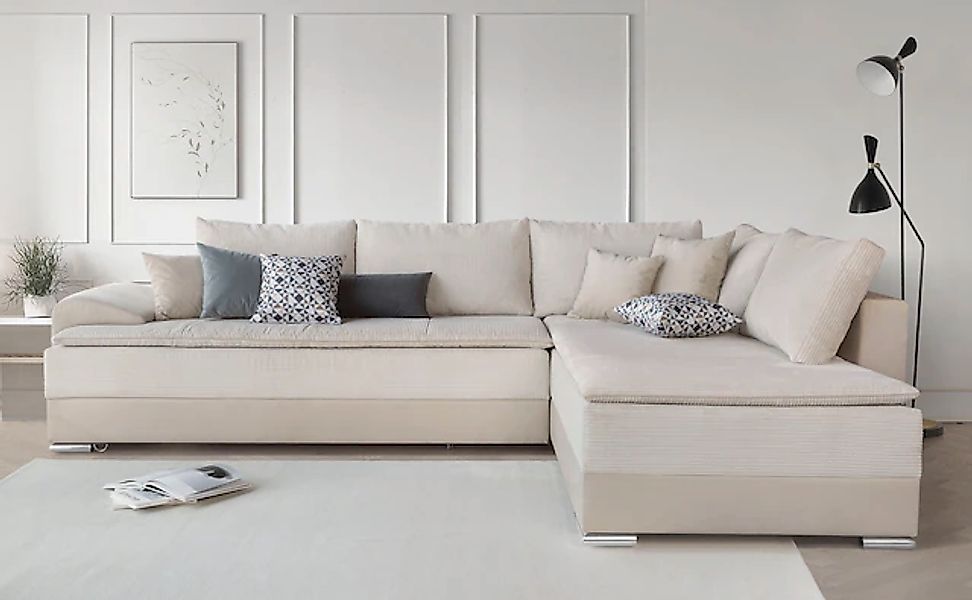 INOSIGN Ecksofa »Boxspringbett Night & Day L-Form mit Dauer-Schlaffunktion günstig online kaufen