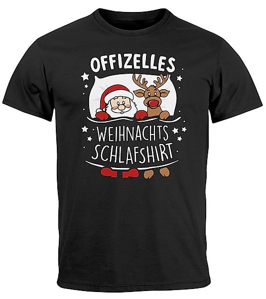 MoonWorks Print-Shirt Herren T-Shirt Weihnachten Offizielles Weihnachtsschl günstig online kaufen